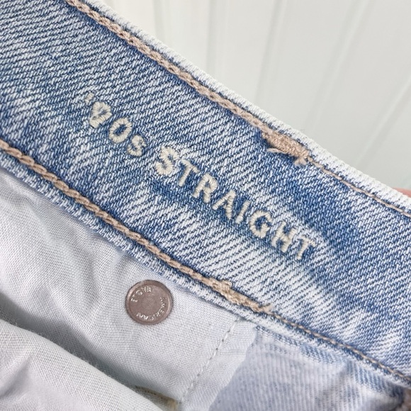 NEW American Eagle 90s Straight Jean Light Wash Denim Stretch Women's Size 18 - Picture 8 of 11